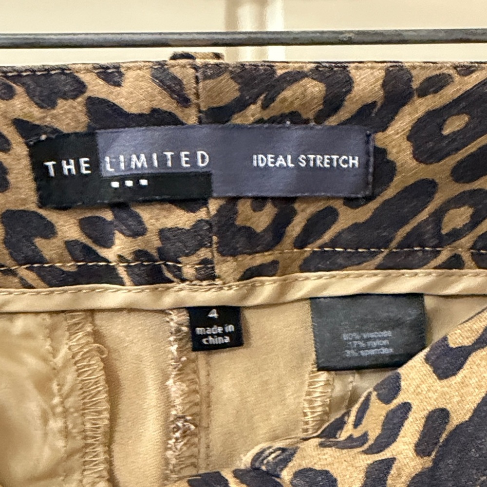 The Limited Ideal Stretch Leopard Print Skinny Ankle Pants - Size 4 - Picture 2 of 3